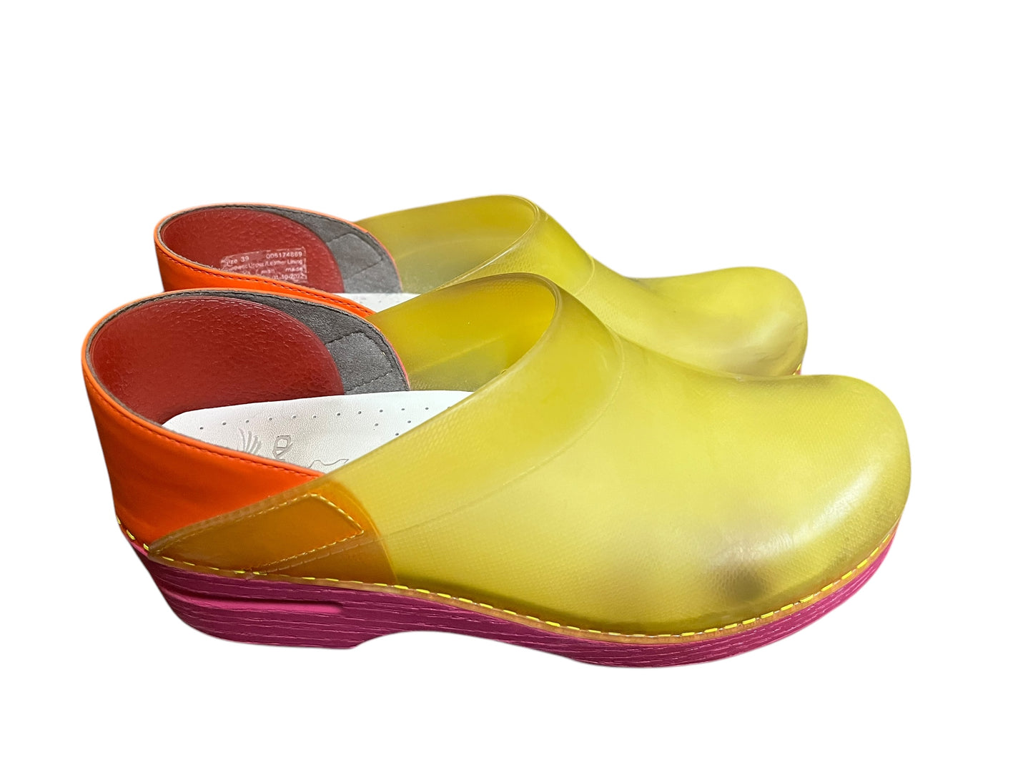 Yellow Dansko Clogs, 39