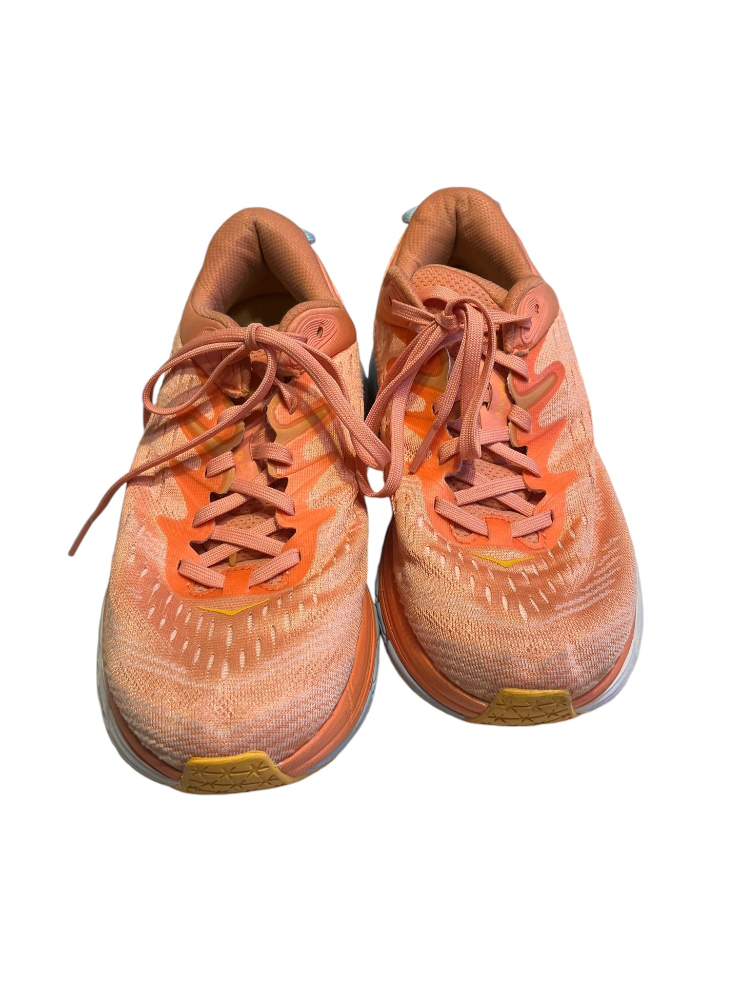 orange Hoka Sneakers, 8.5