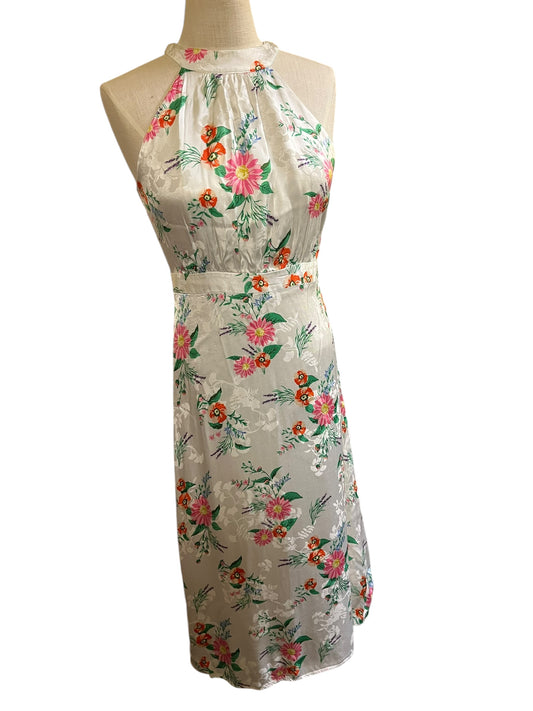 White Floral Loft Dress, 6P