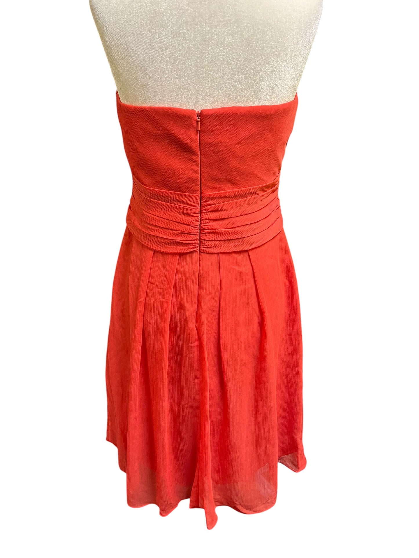 orange David's Bridal Formal Dress, 6