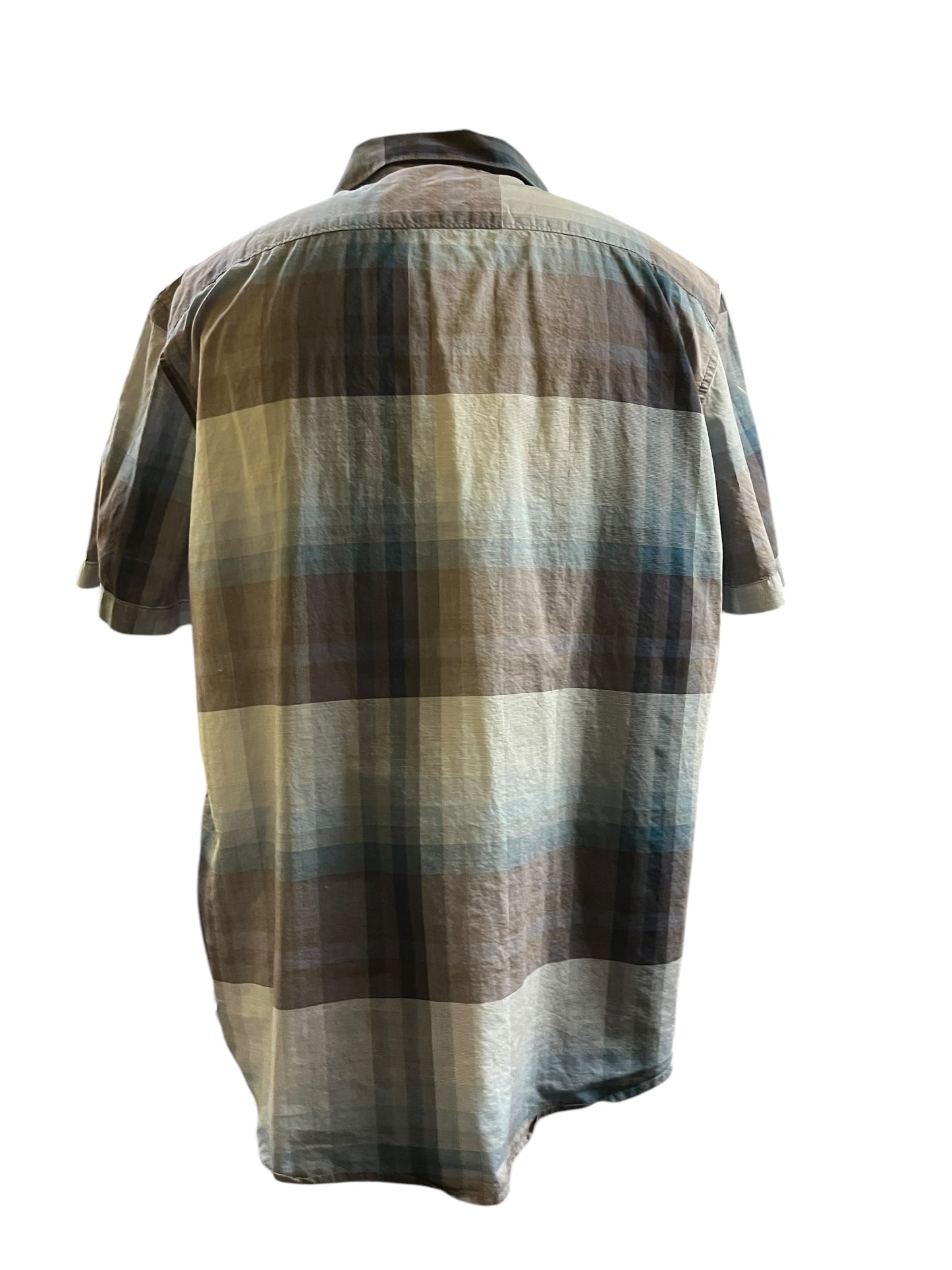 Blue Plaid Calvin Klein Men's Tops, XL