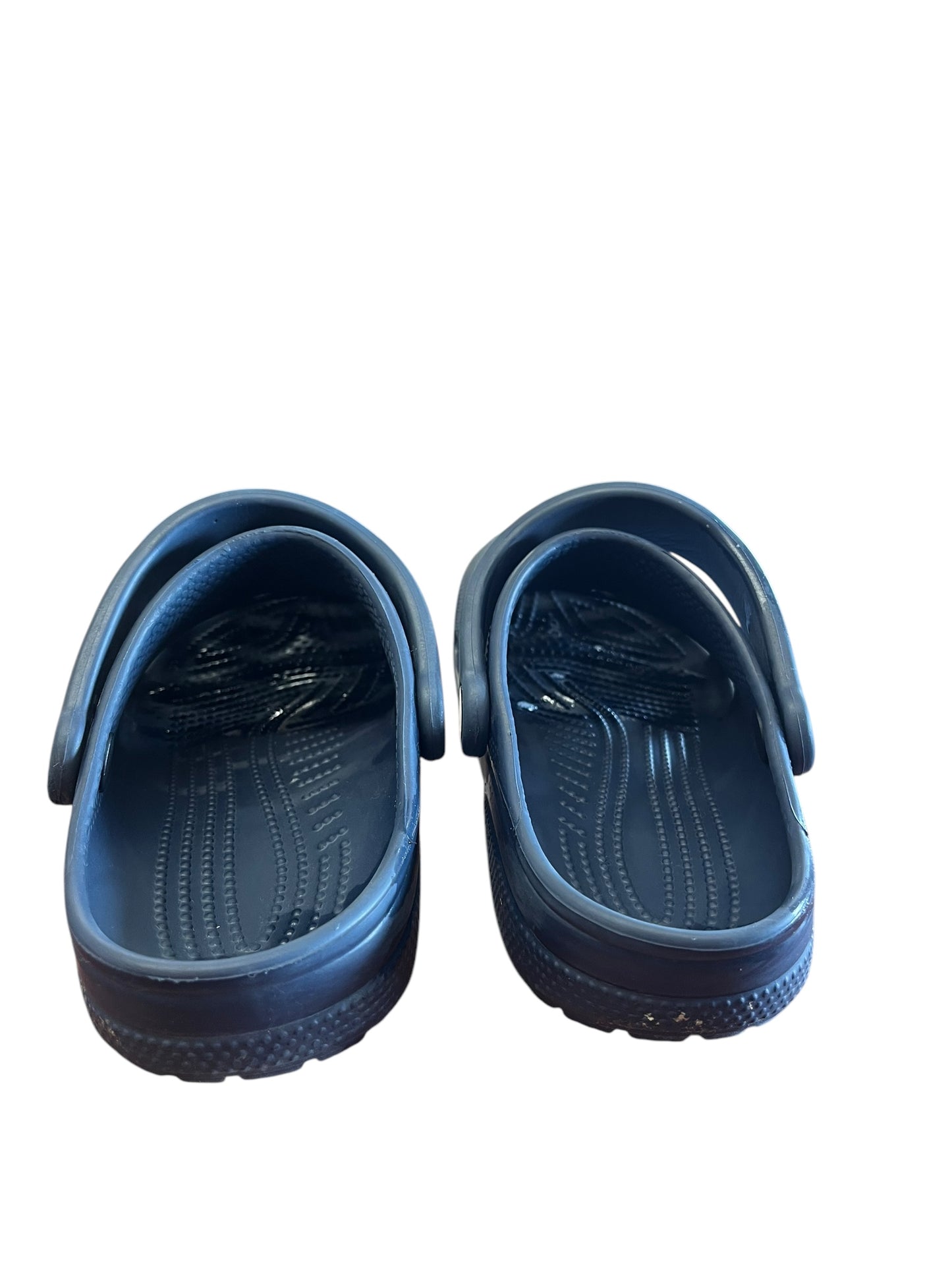 Navy Crocs sandals, 6