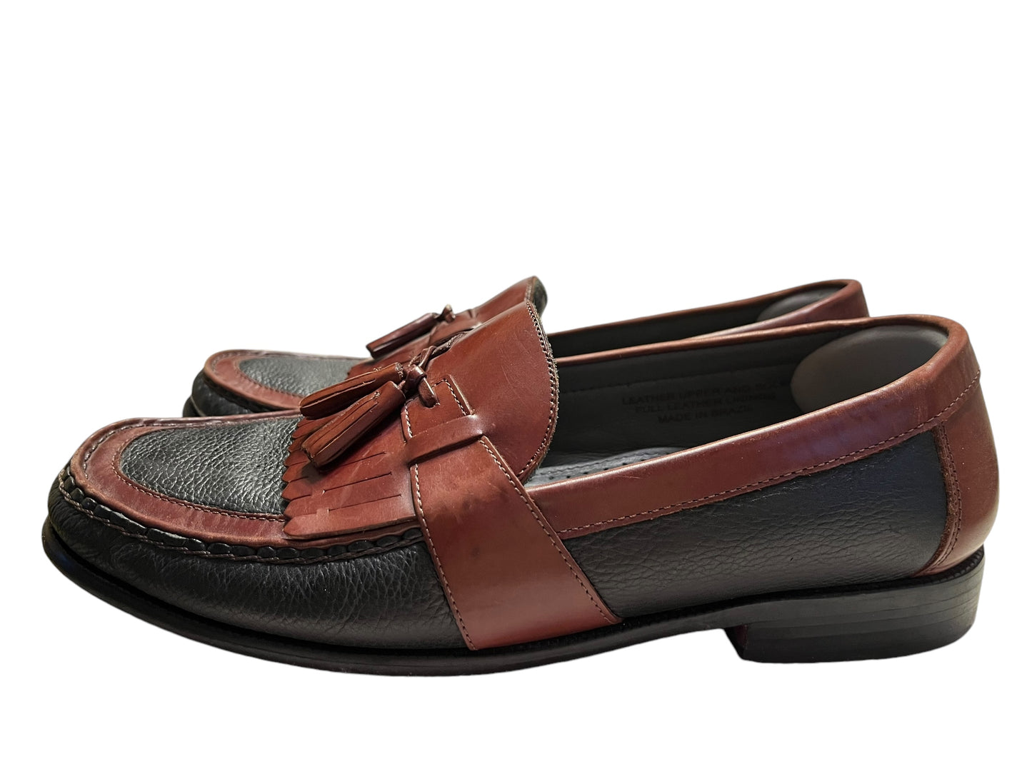 black and brown Florsheim Loafers, 9.5