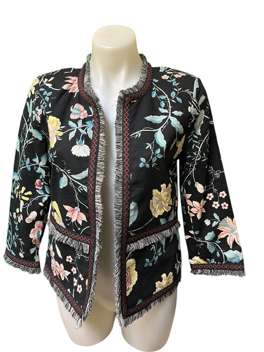 black floral Loft Women's Jacket, nwt, 4