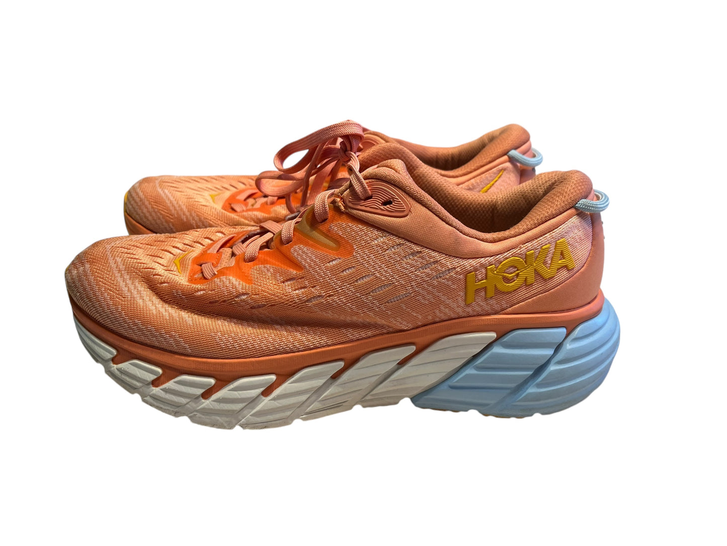 orange Hoka Sneakers, 8.5