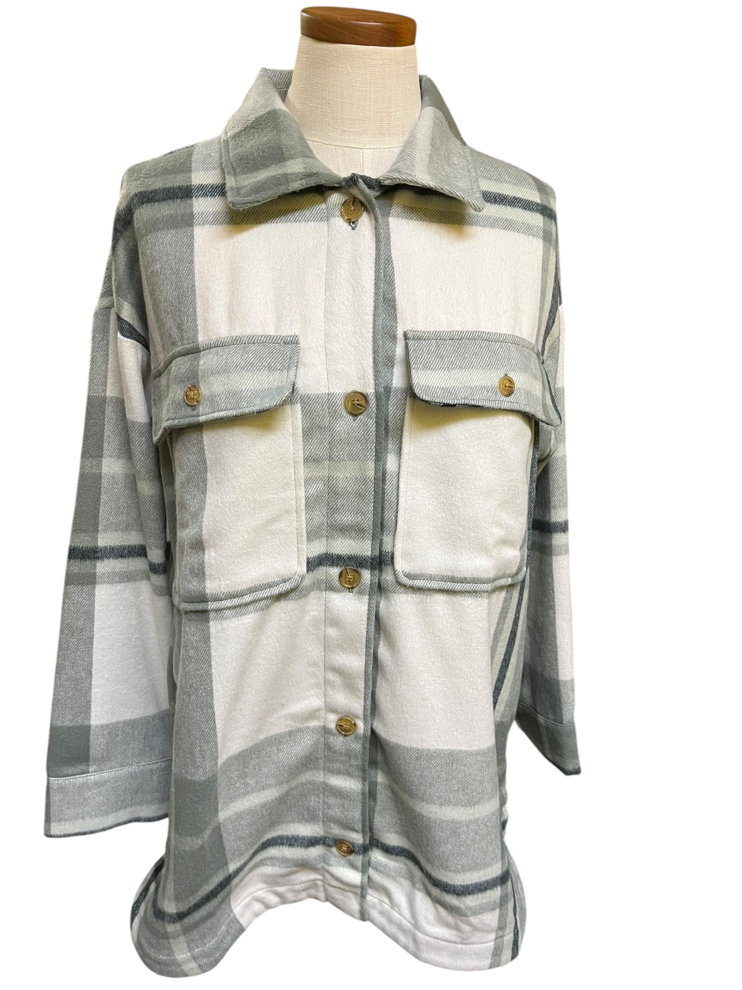 green plaid Banana Republic Jacket, Small