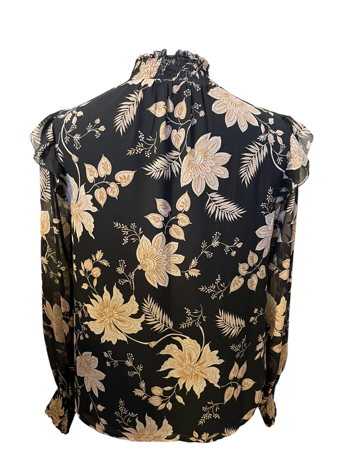 black floral Sanctuary Women's top, xs