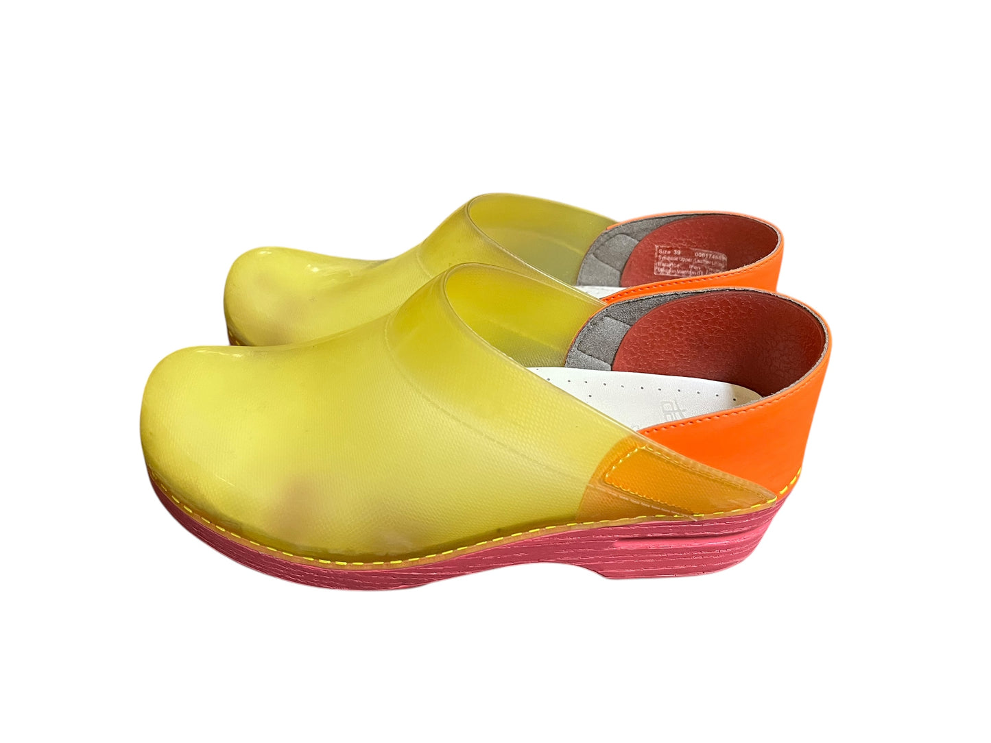 Yellow Dansko Clogs, 39