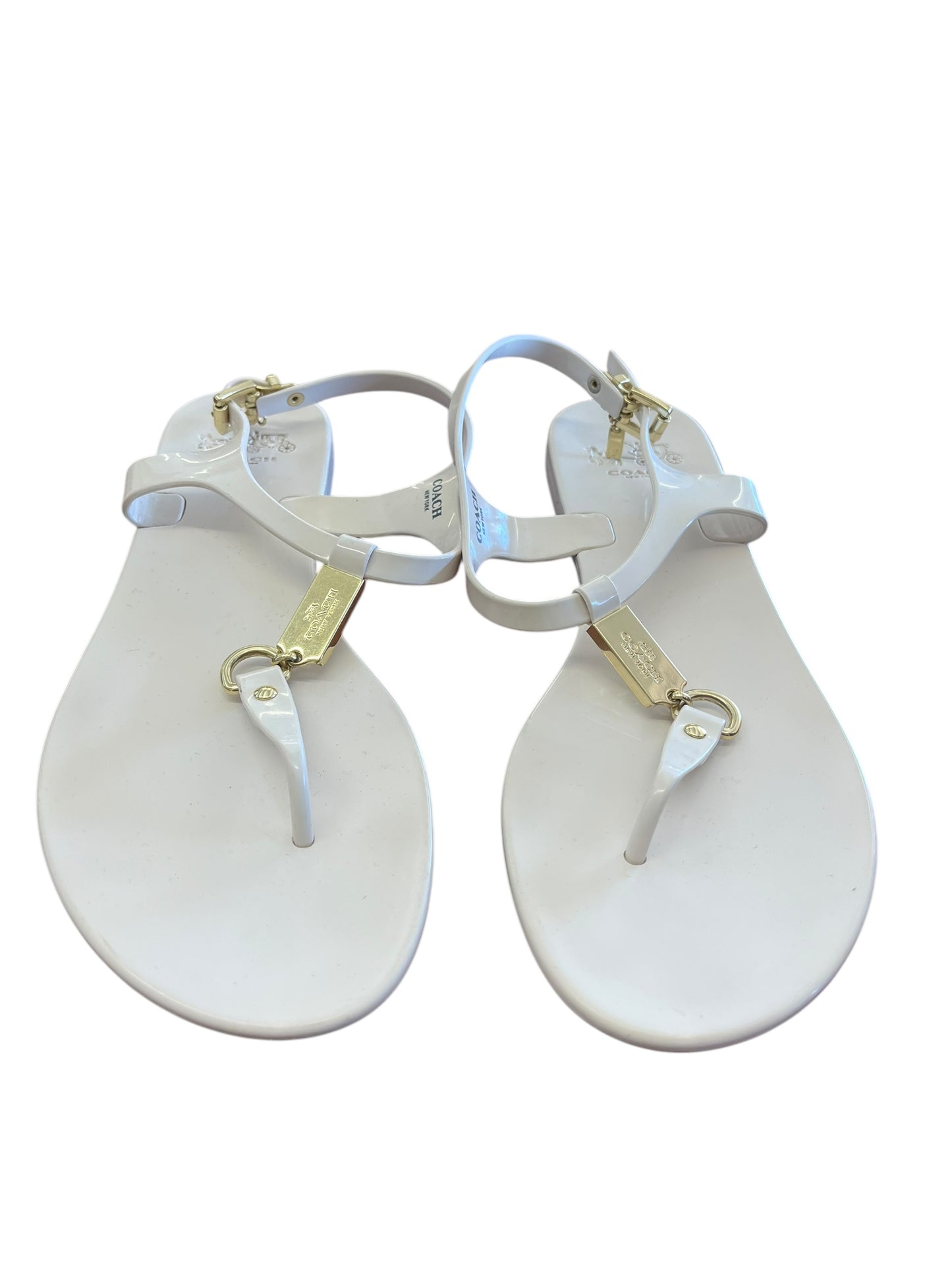 White Coach sandals, 8