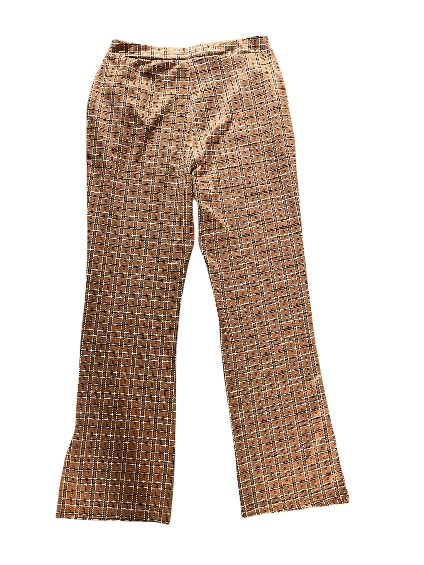 Brown Plaid No Comment Pants, Large