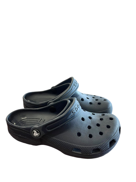 Navy Crocs sandals, 6