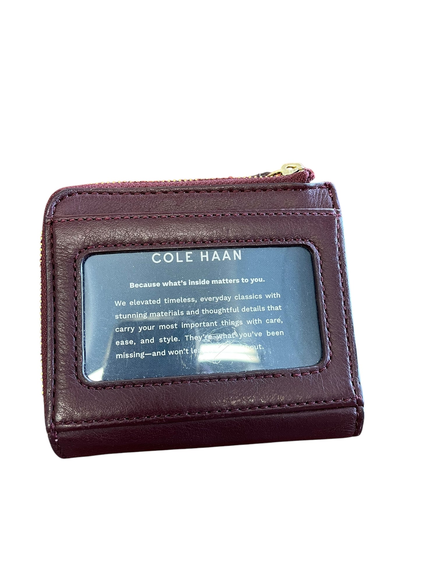 burgundy Cole Haan wallet