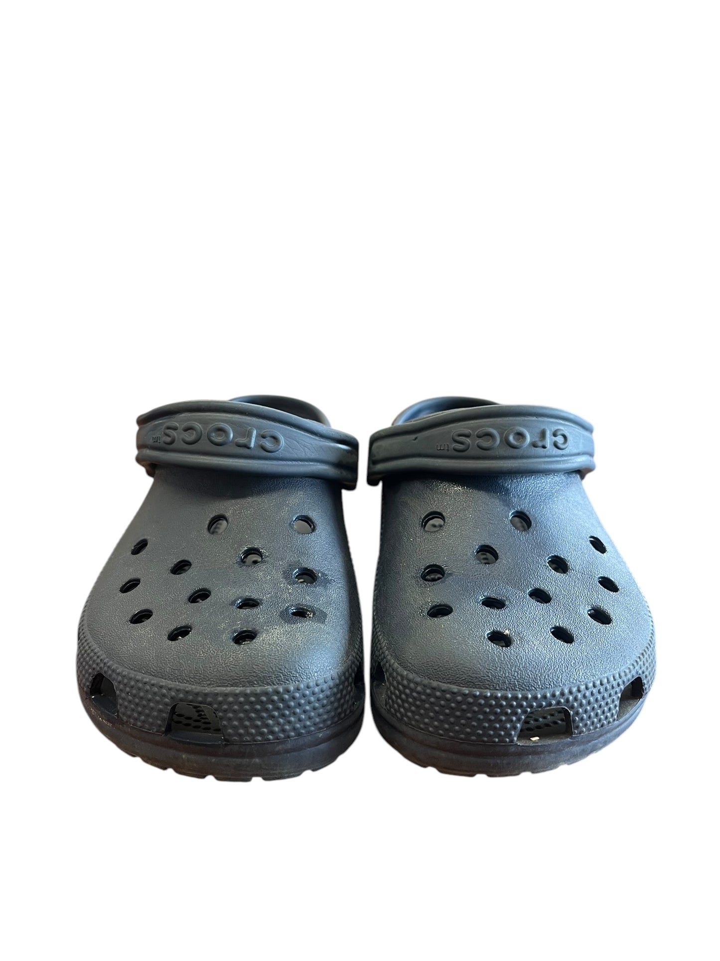 Navy Crocs sandals, 6