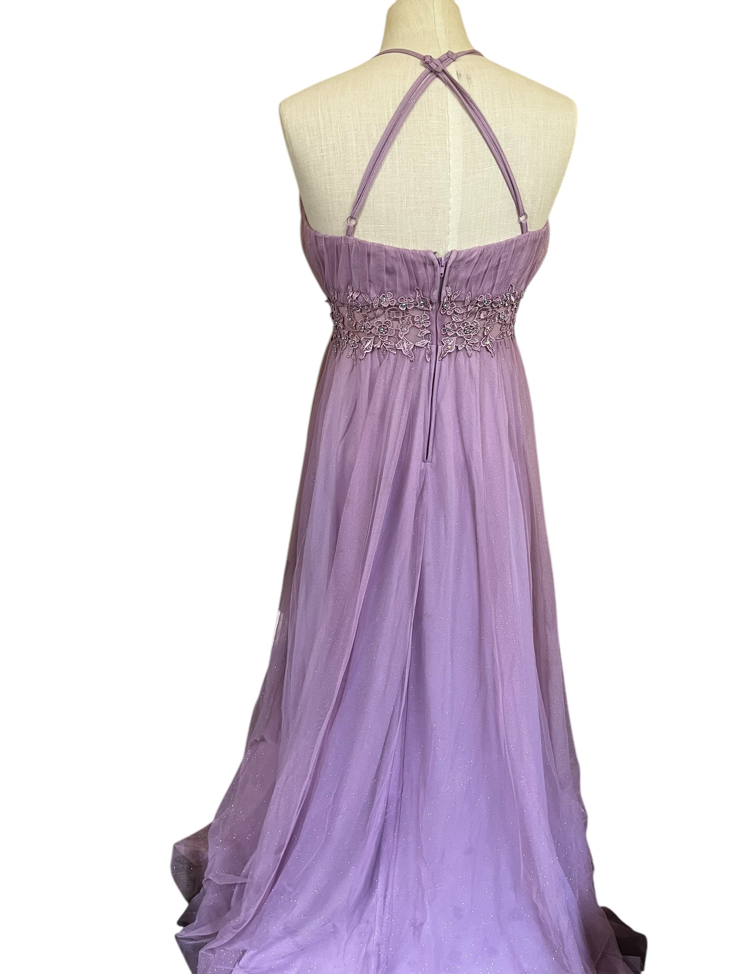 Lavendar City Triangles Formal Dress, 8