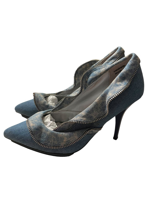 Denim Wild Rose Heels, 9