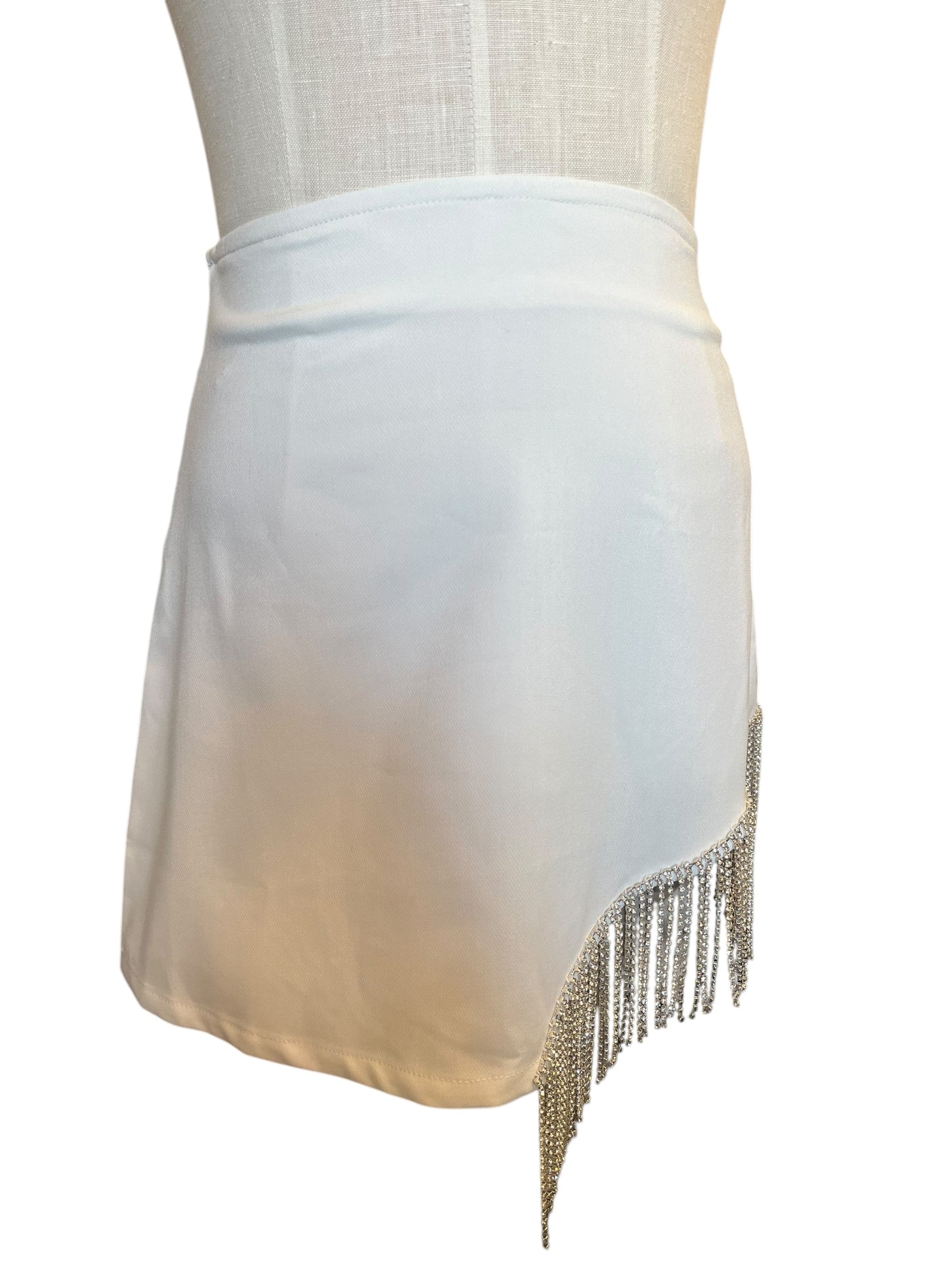 White blue rain Skirt, xs