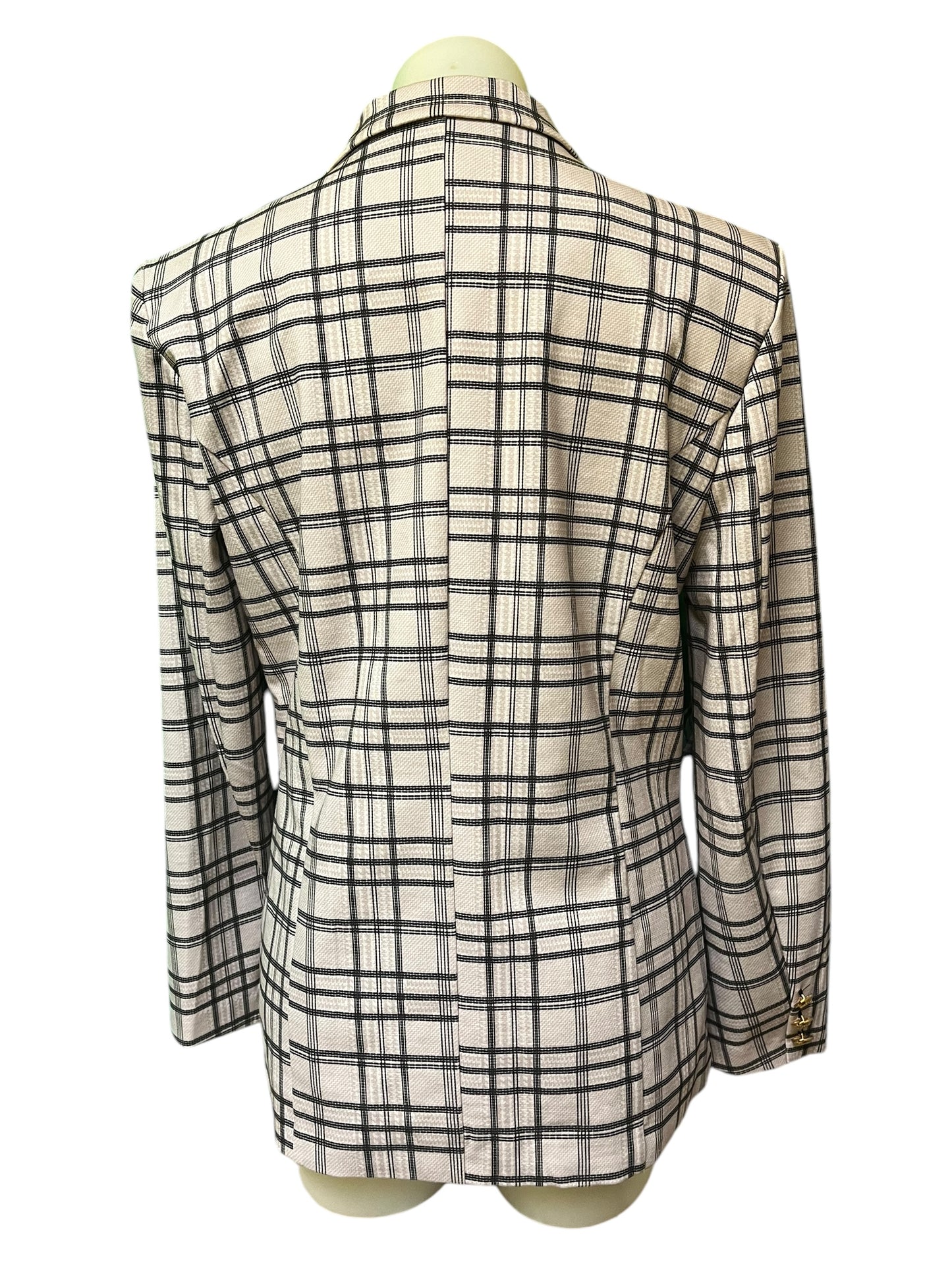 tan plaid Attitudes Blazer, Medium