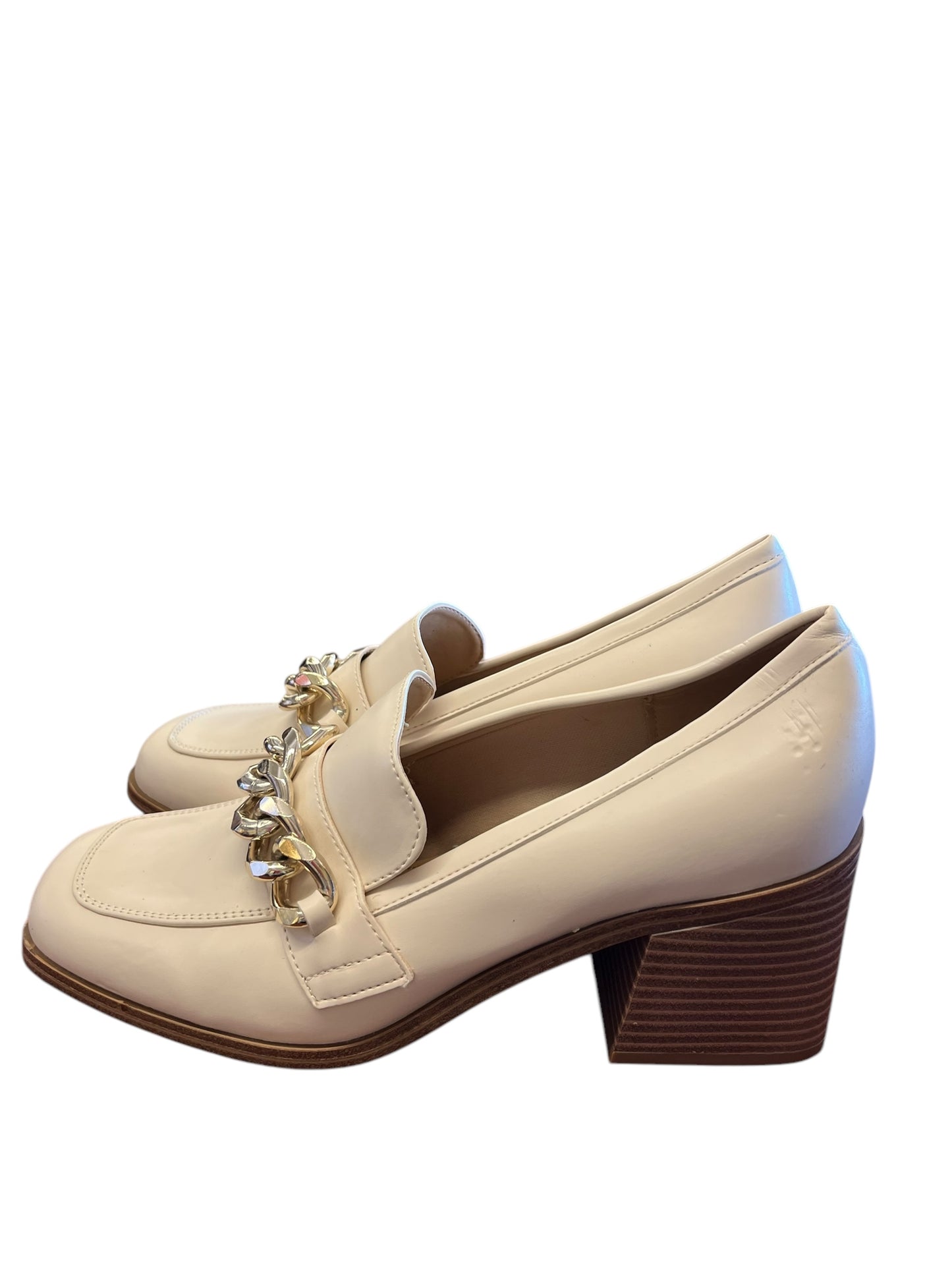 Cream Nine West Loafers, 8.5