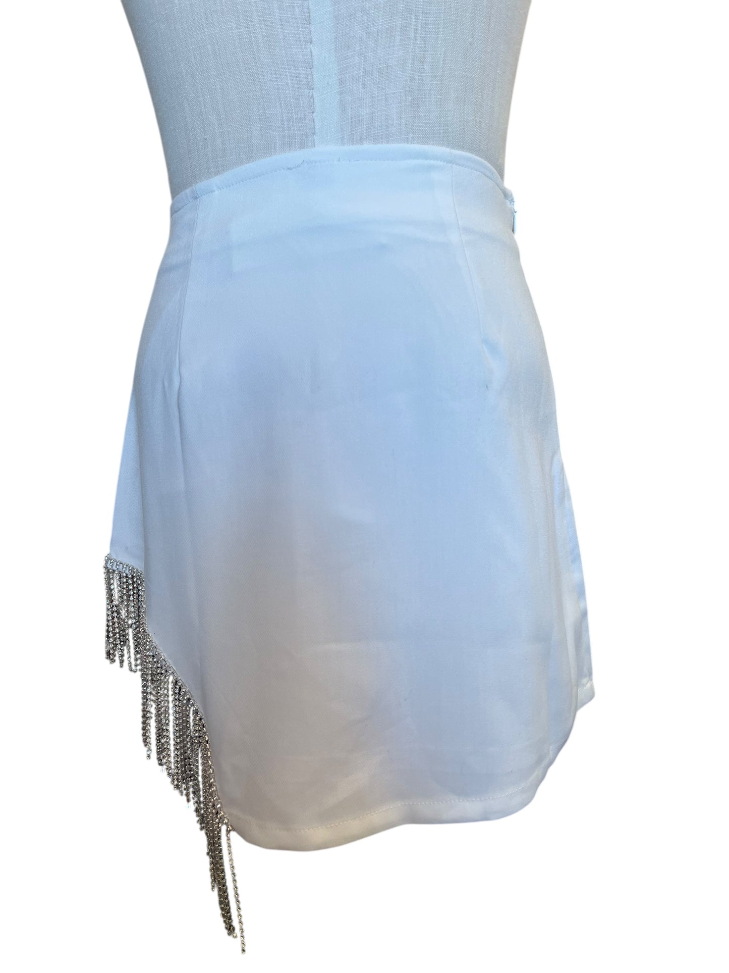 White blue rain Skirt, xs