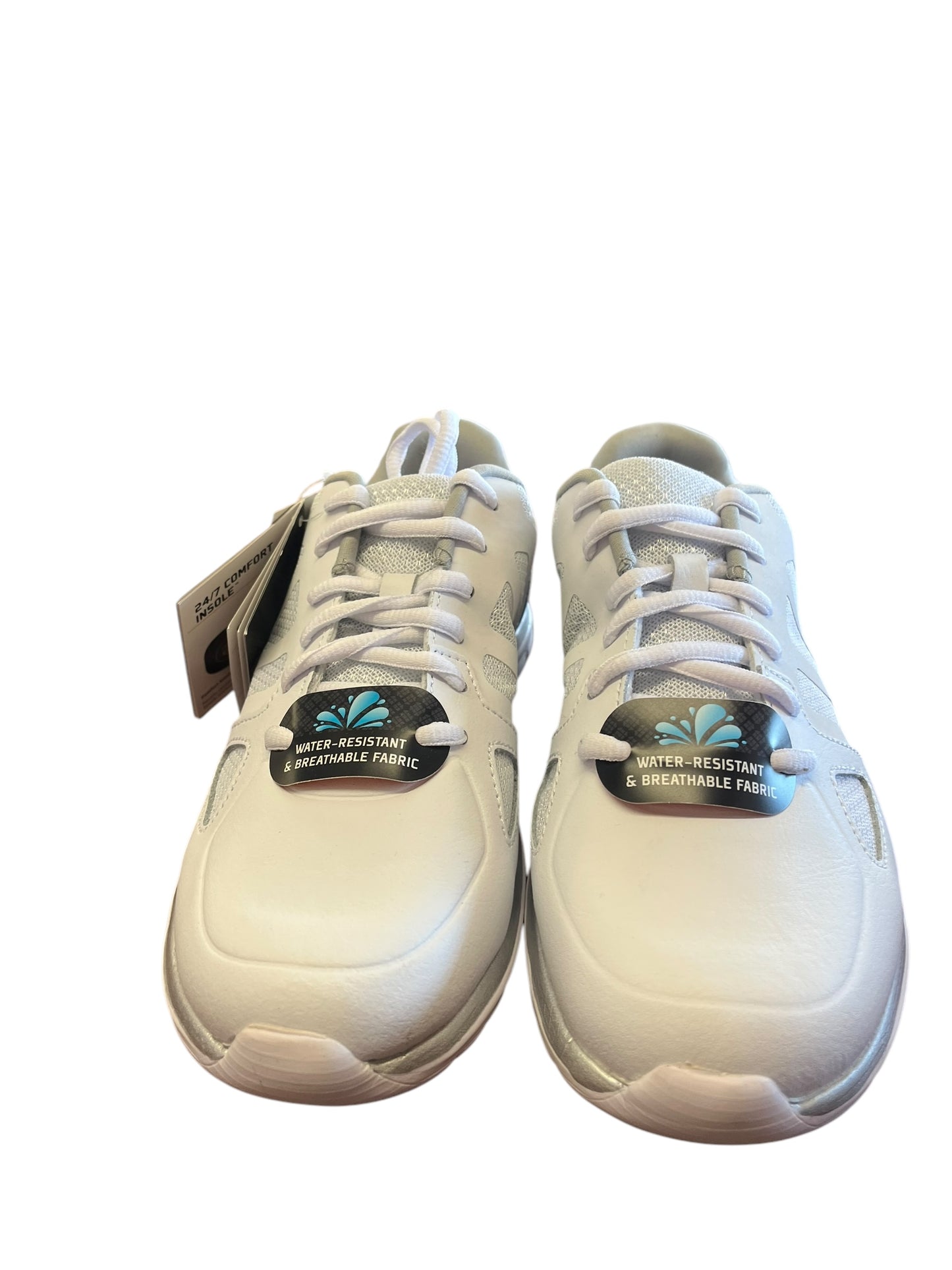 White SafeTstep Sneakers, 6.5