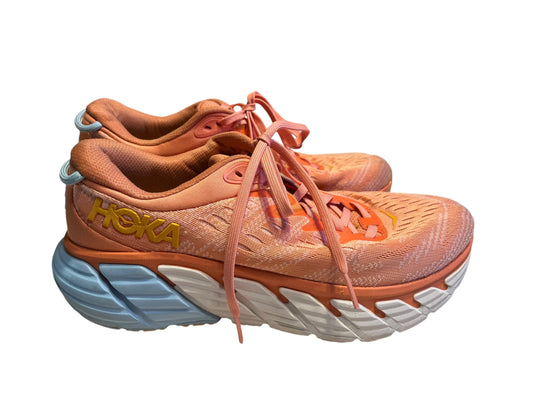 orange Hoka Sneakers, 8.5