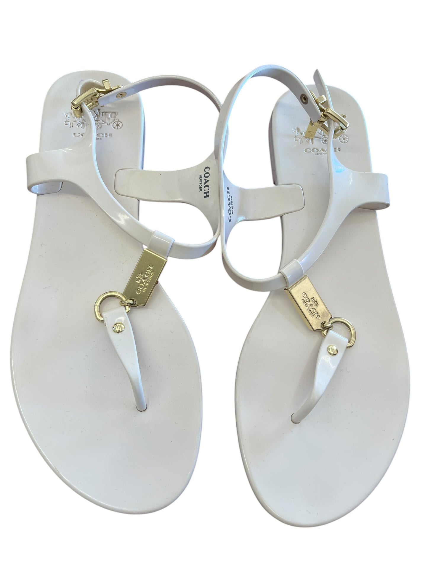 White Coach sandals, 8