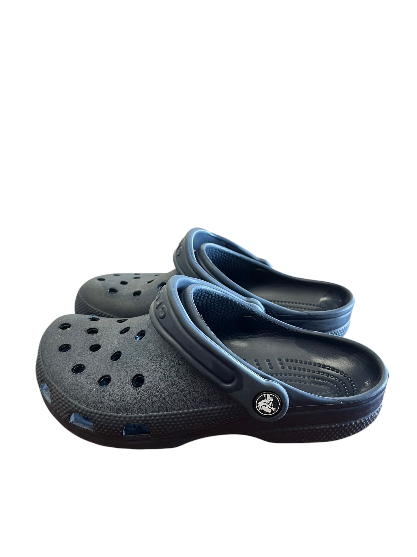 Navy Crocs sandals, 6