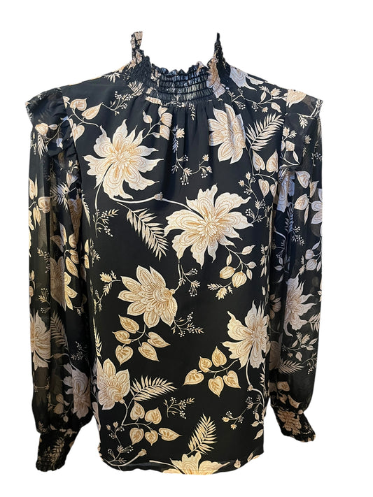 black floral Sanctuary Women's top, xs