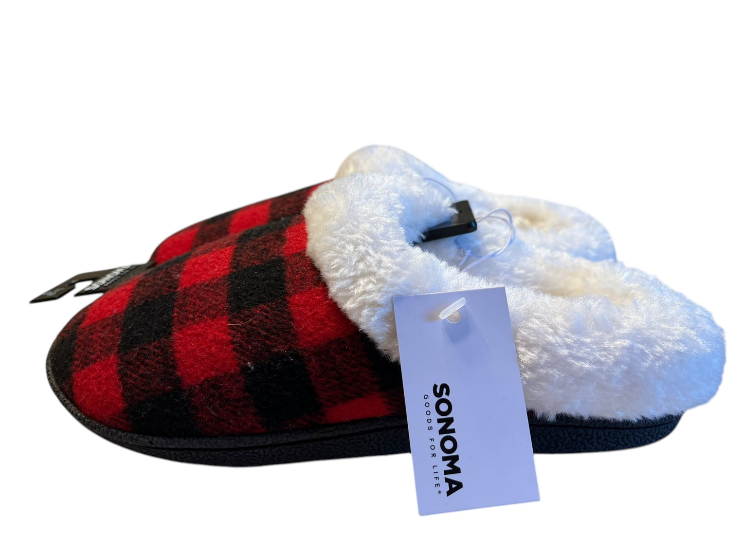 Red Plaid Sonoma slippers, 6/7