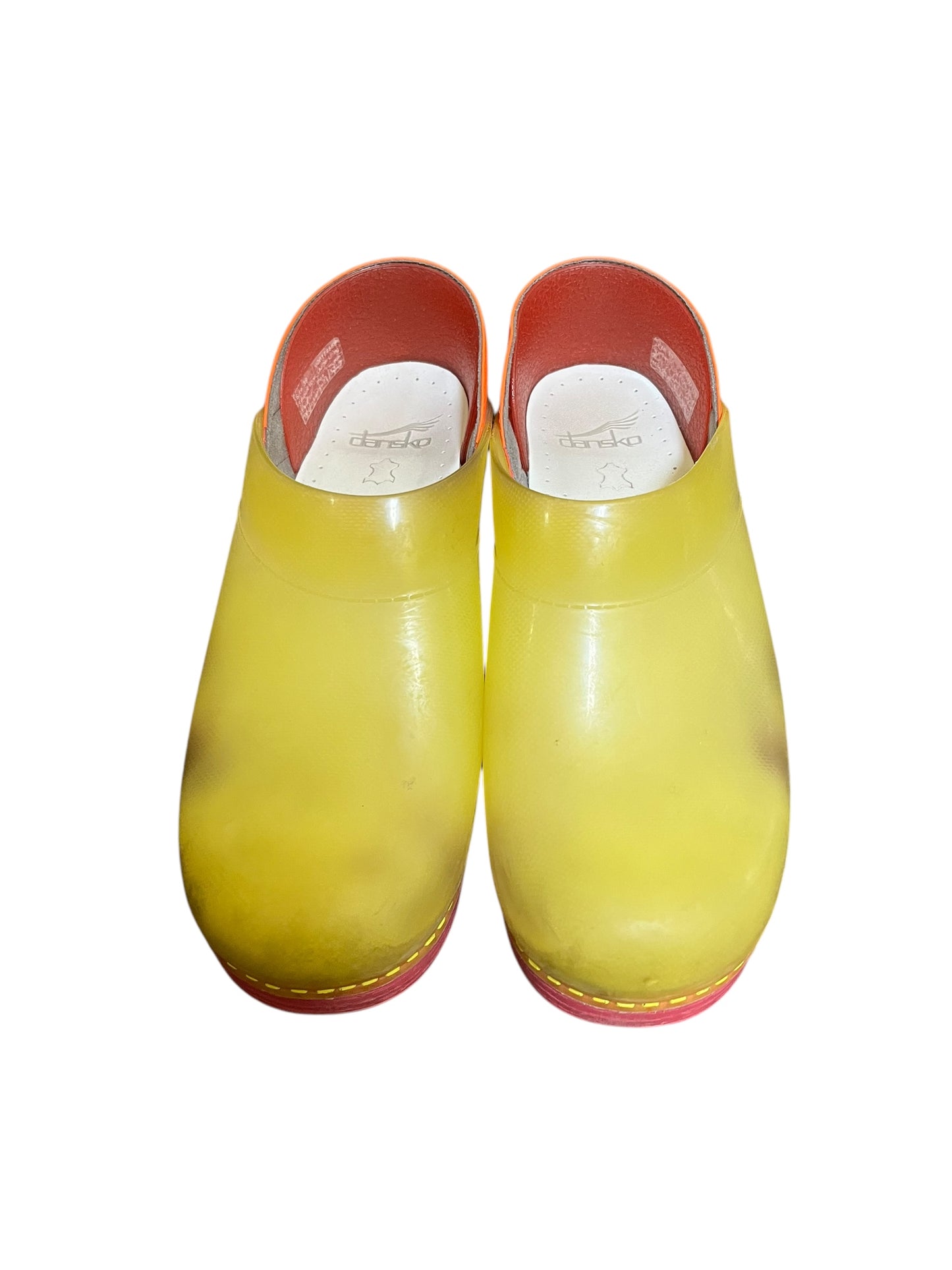 Yellow Dansko Clogs, 39