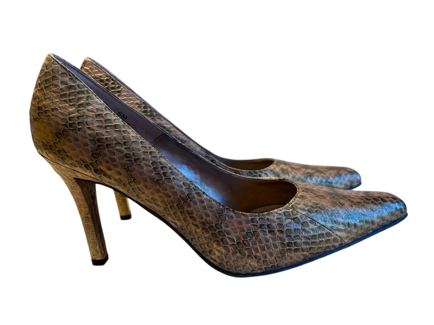 snakeskin Stacy Adams Heels, 8