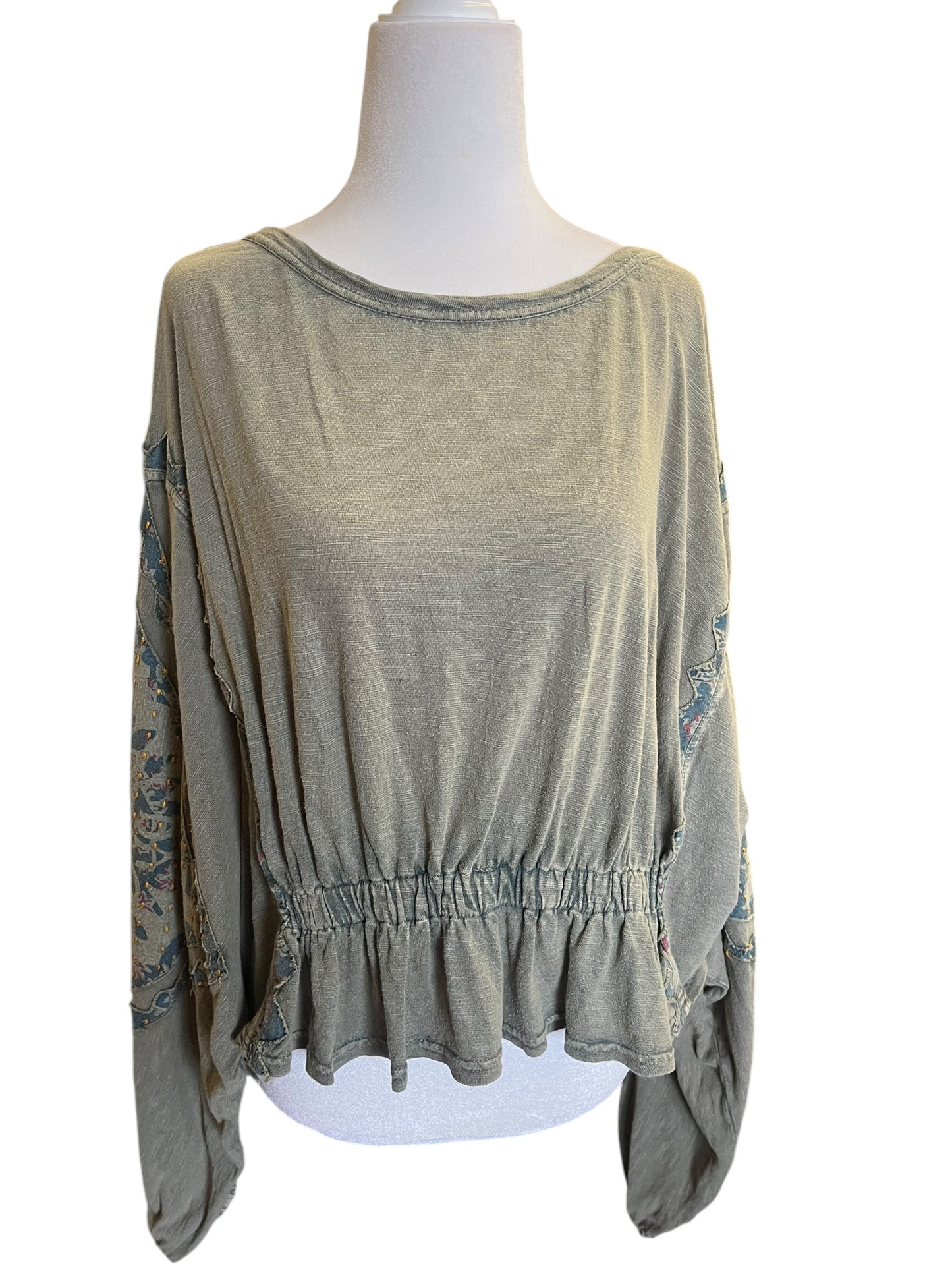 Green Free People Women's top, Medium