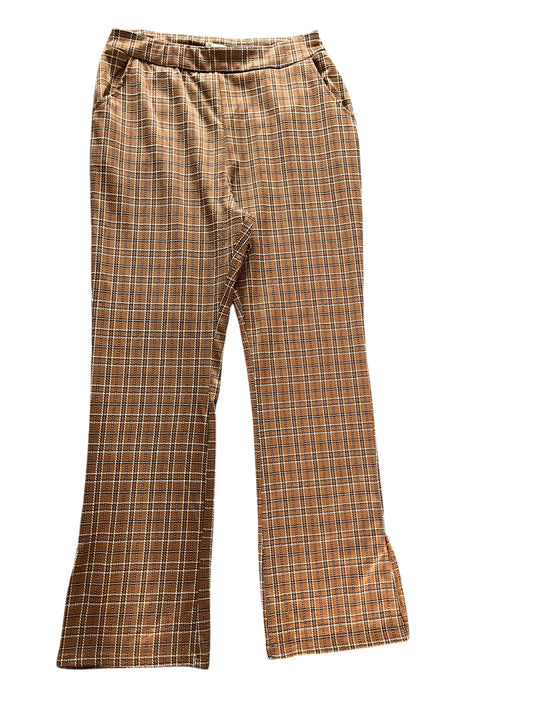 Brown Plaid No Comment Pants, Large