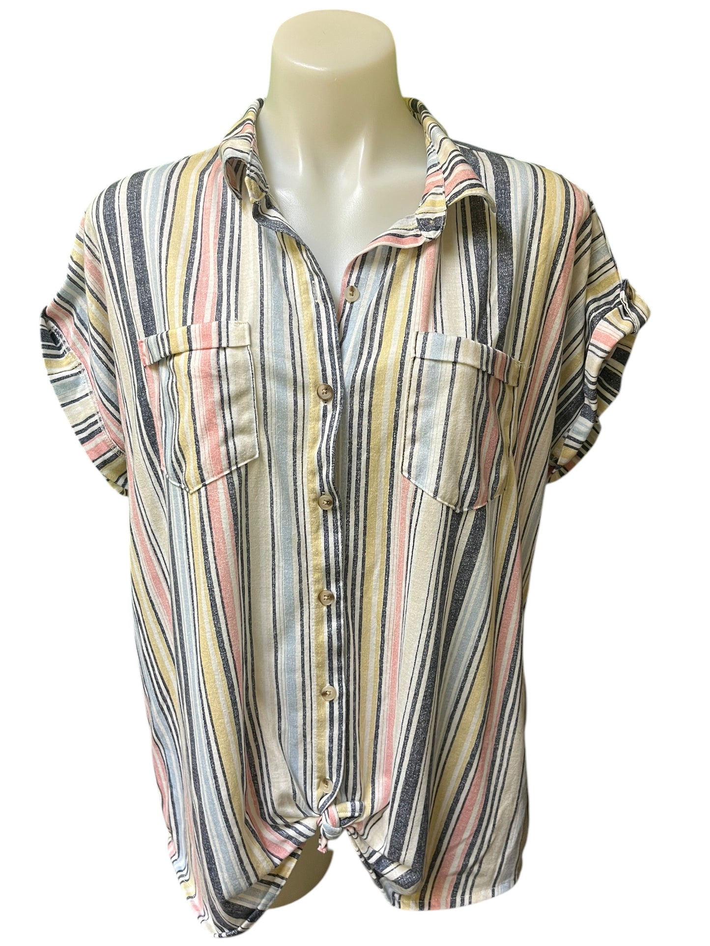 striped Eden & Olivia Women's top, 2XL