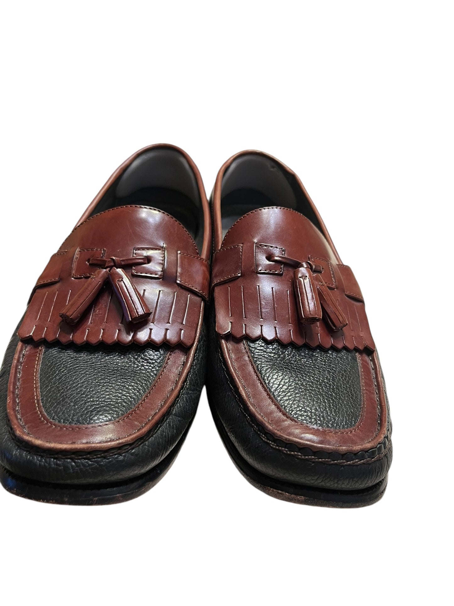 black and brown Florsheim Loafers, 9.5