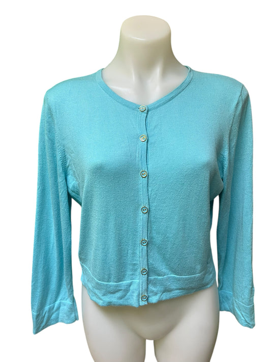 Aqua Lily Pulitzer Cardigan, XL