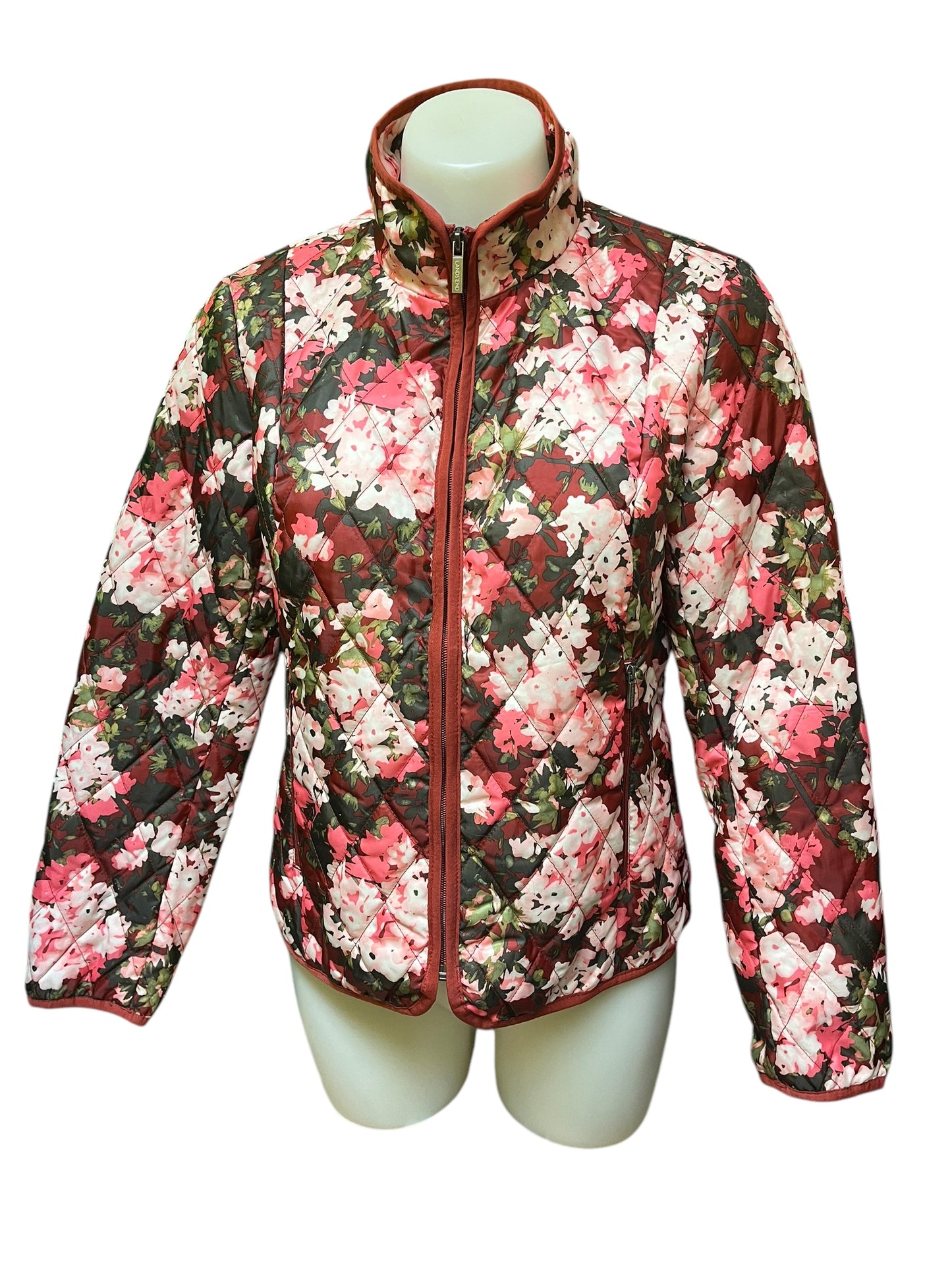 Red floral Land's End Jacket, Small