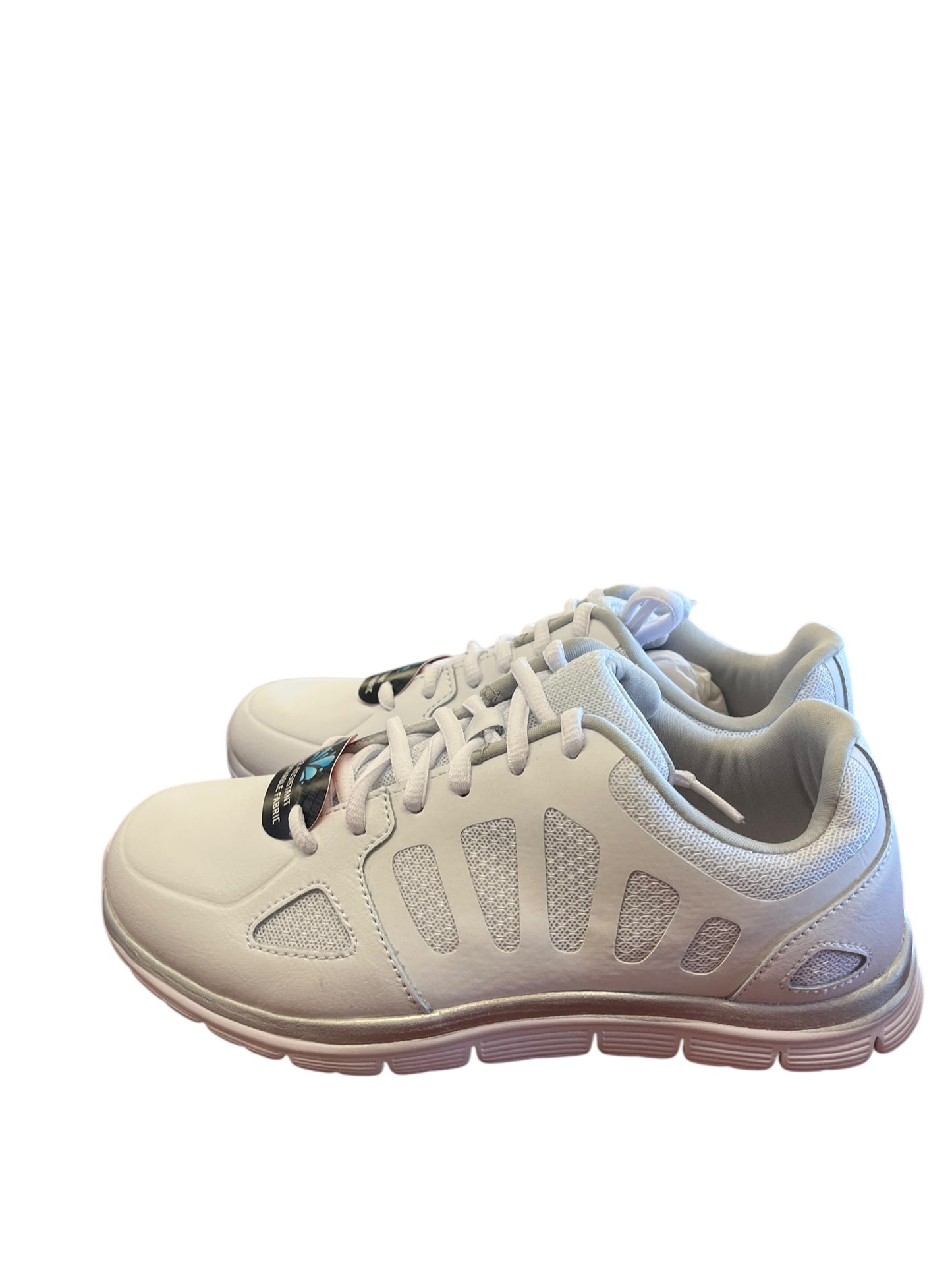 White SafeTstep Sneakers, 6.5