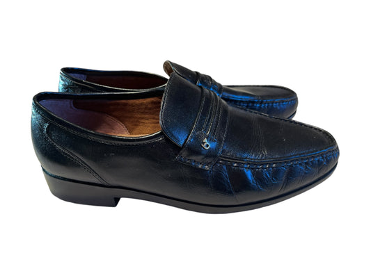 Black French Shriner Loafers, 10