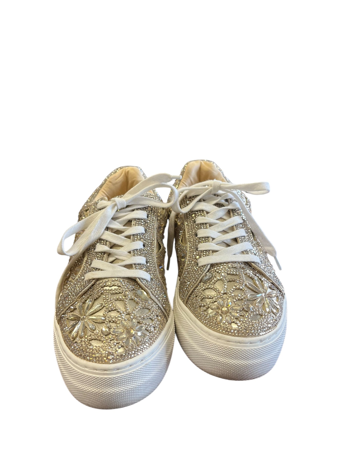 Gold Betsey Johnson Sneakers, 7.5