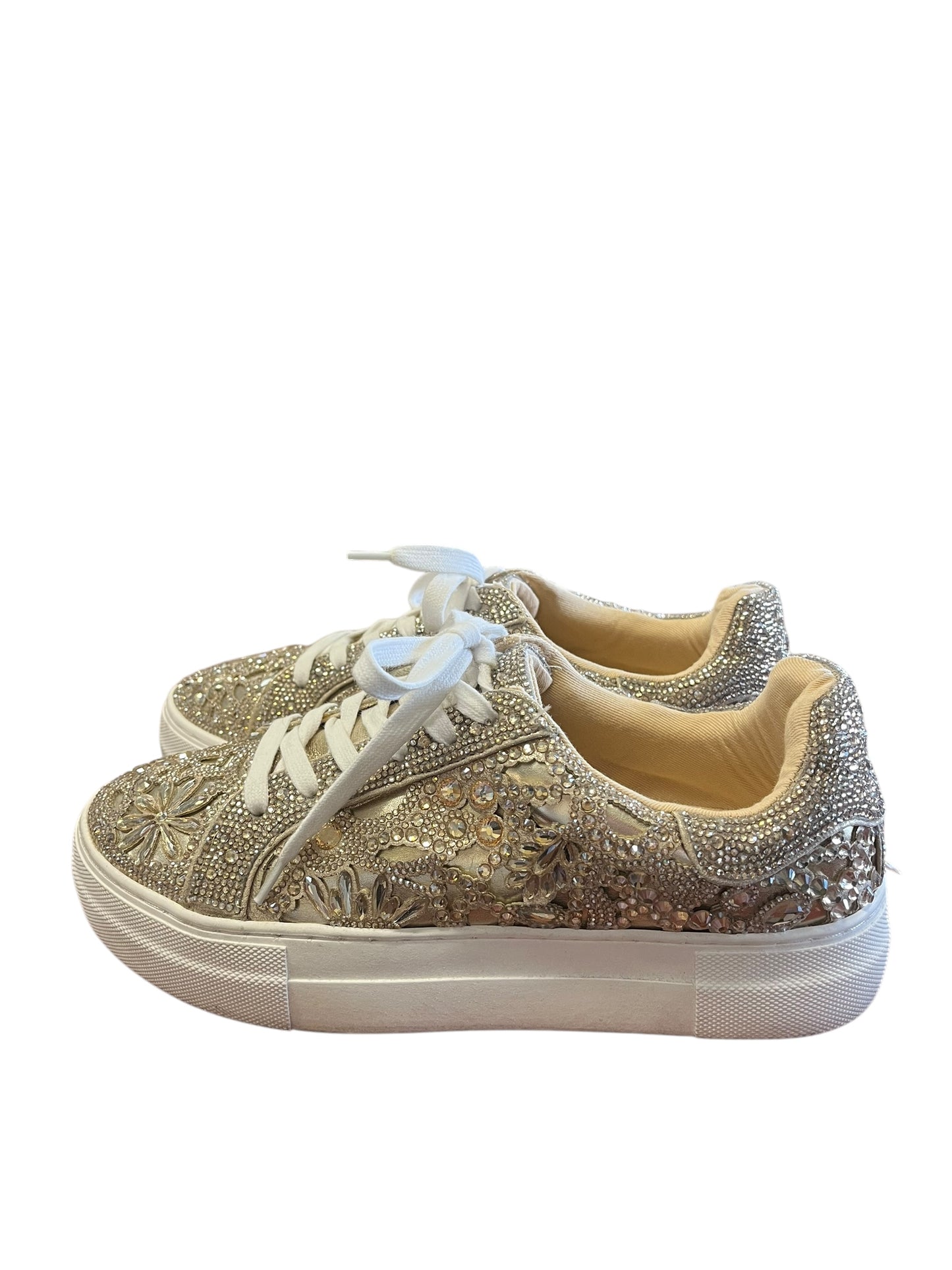 Gold Betsey Johnson Sneakers, 7.5