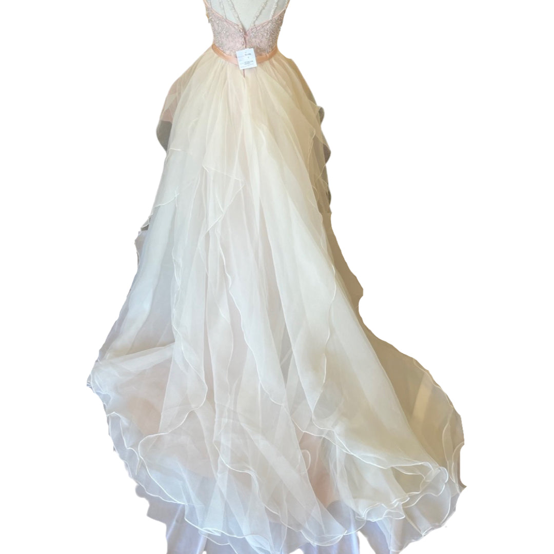 David's Bridal Size 4 Blush Wedding Dress